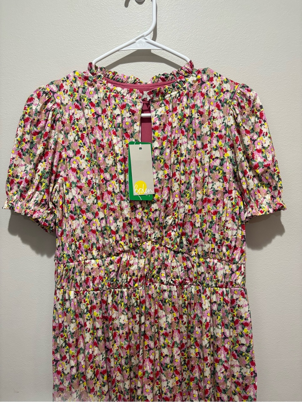 Boden Floral Rosanna Print Midi Tea Dress Garden Party Botanical Stretchy NWT - Picture 5 of 14